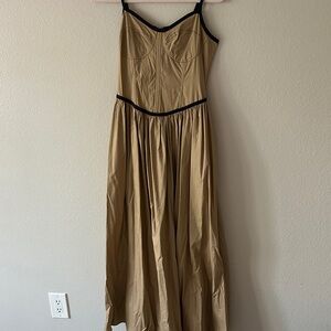 Elegant Tan Maxi Dress